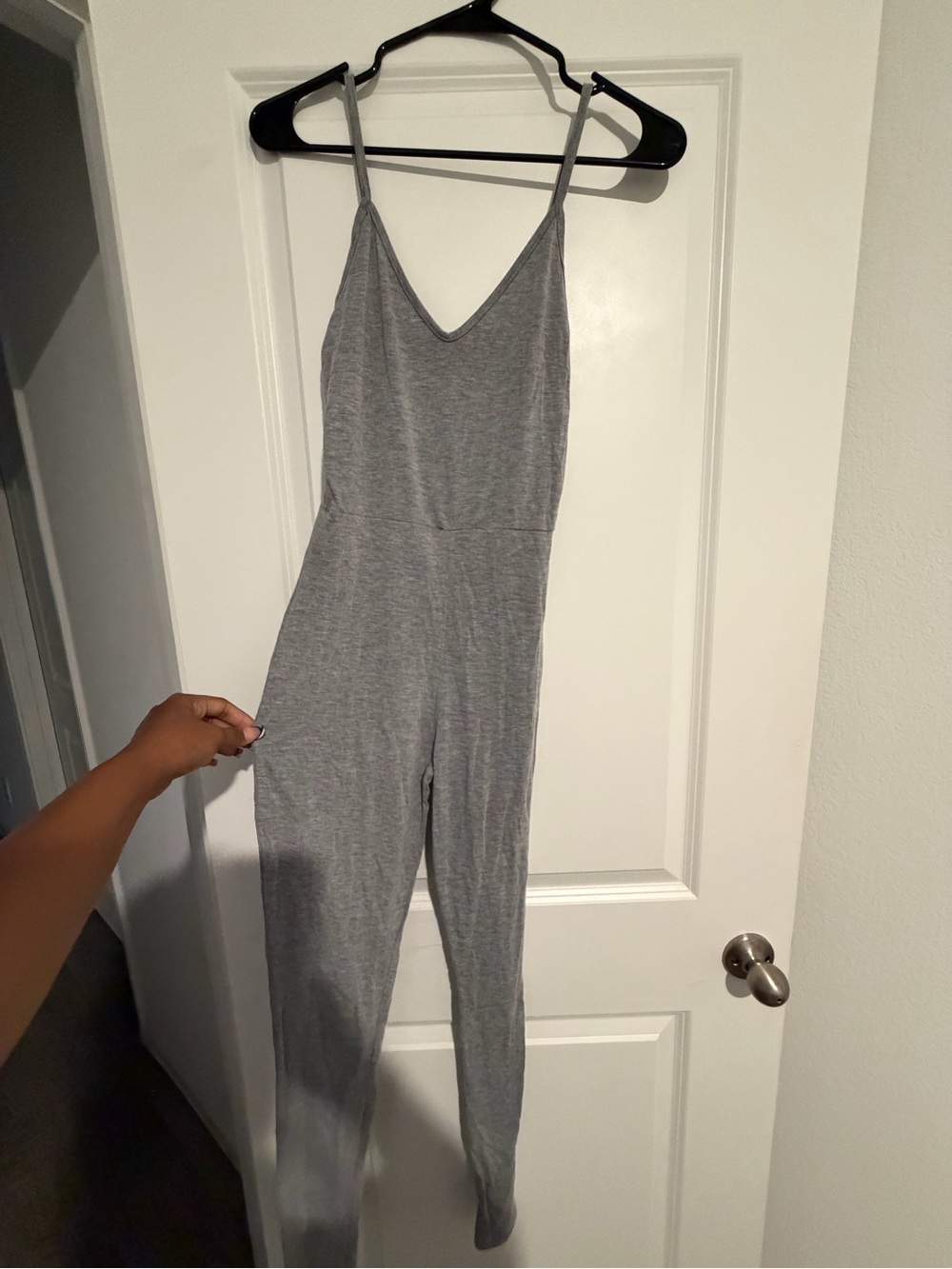PrettyLittleThing Heather Grey Jersey Unitard - Size US 4